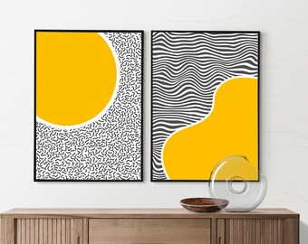Orange Abstract Art, Bauhaus, Mid Century Modern, Orange