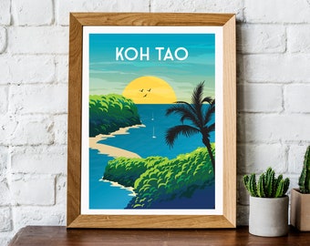 Koh Tao Thailand 1p Bild The Beach auf Leinwand Wandbild Poster 