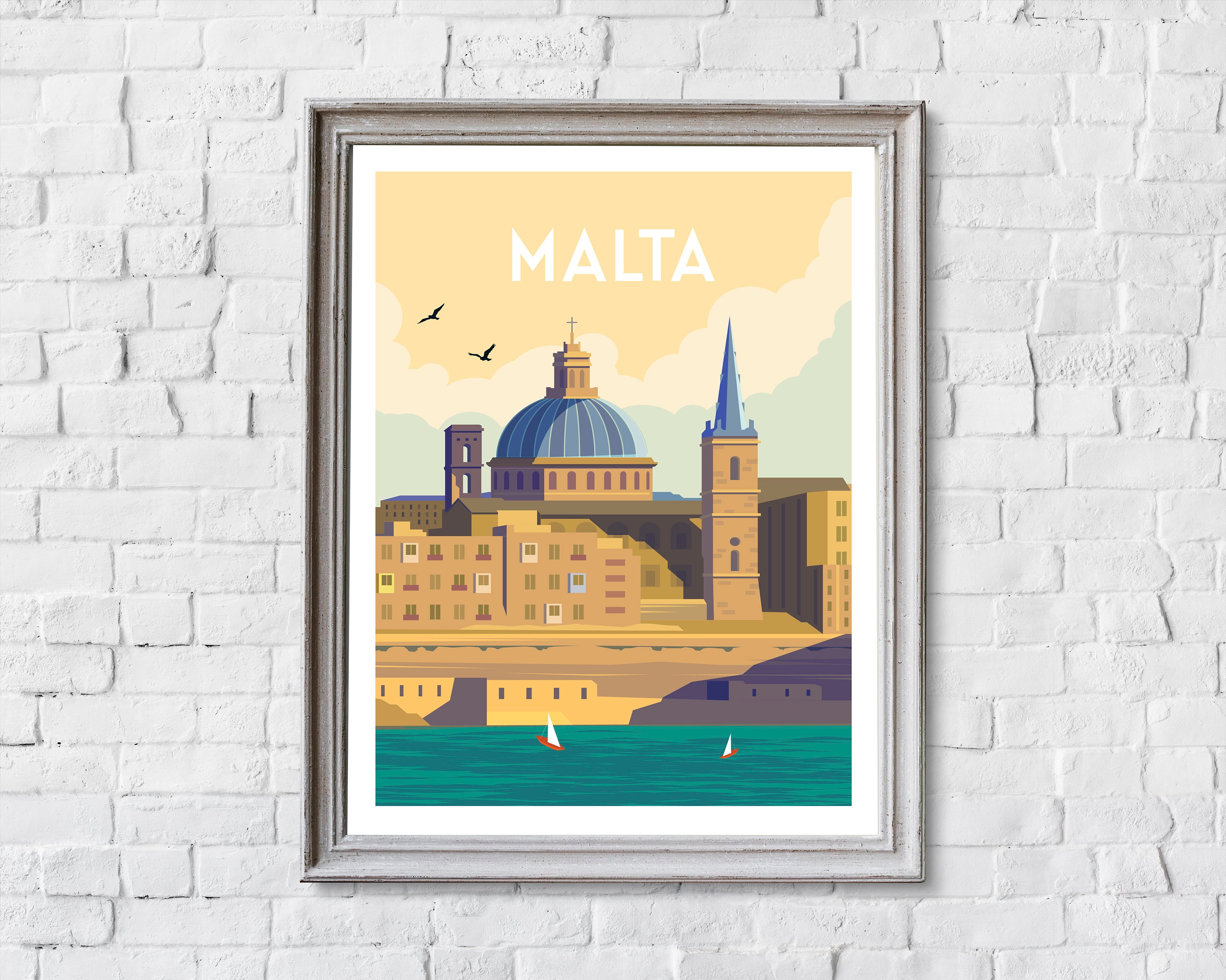 Malta Print Malta Travel Poster Malta Wall Art Malta Travel Etsy UK