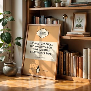 Ducks in a row print, funny quote, office wall art image 8