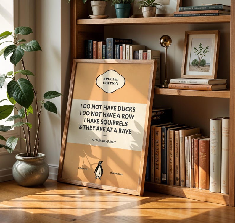 Ducks in a row print, funny quote, office wall art image 8