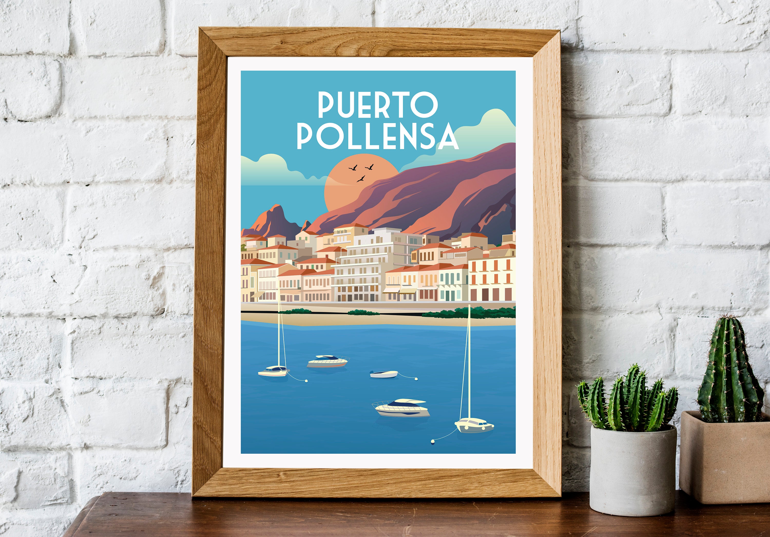 Puerto Pollensa Travel Print Puerto Pollensa Travel Poster Etsy UK