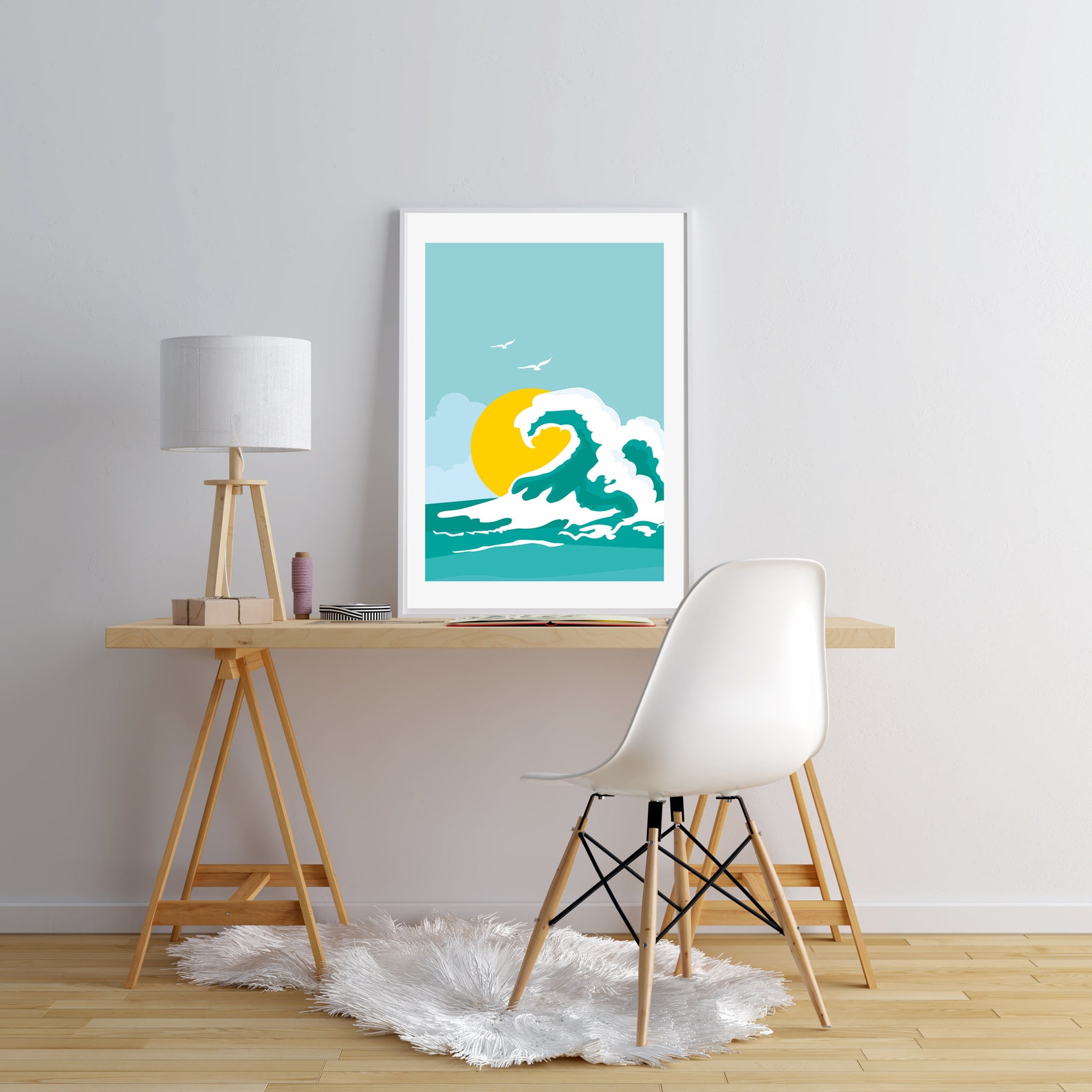 Retro Surf Wall Art Retro Surf Print Surfing Wall Art Beach Etsy UK