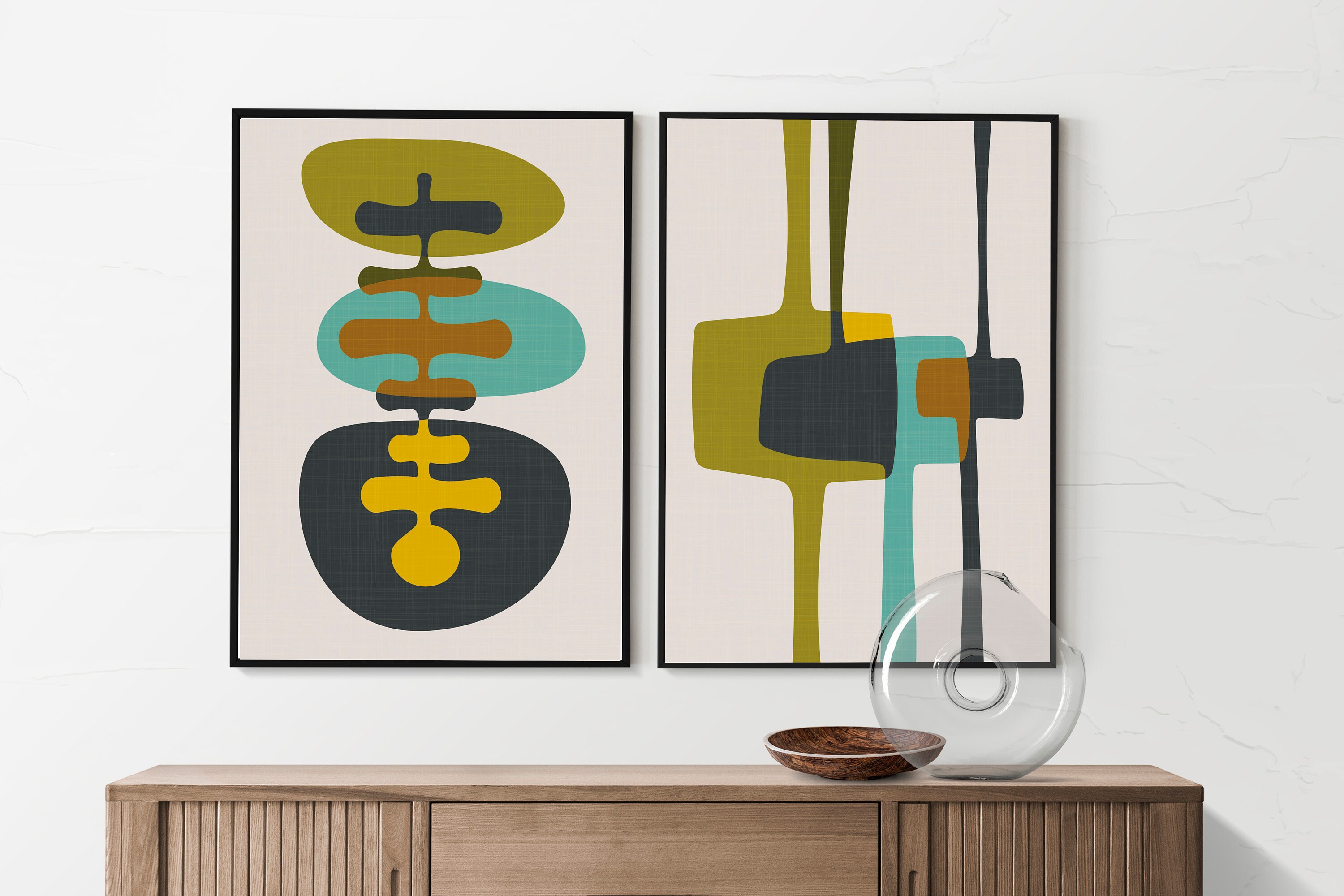 Mid Century Modern Mid Century Wall Art Midcentury Wall Art - Etsy