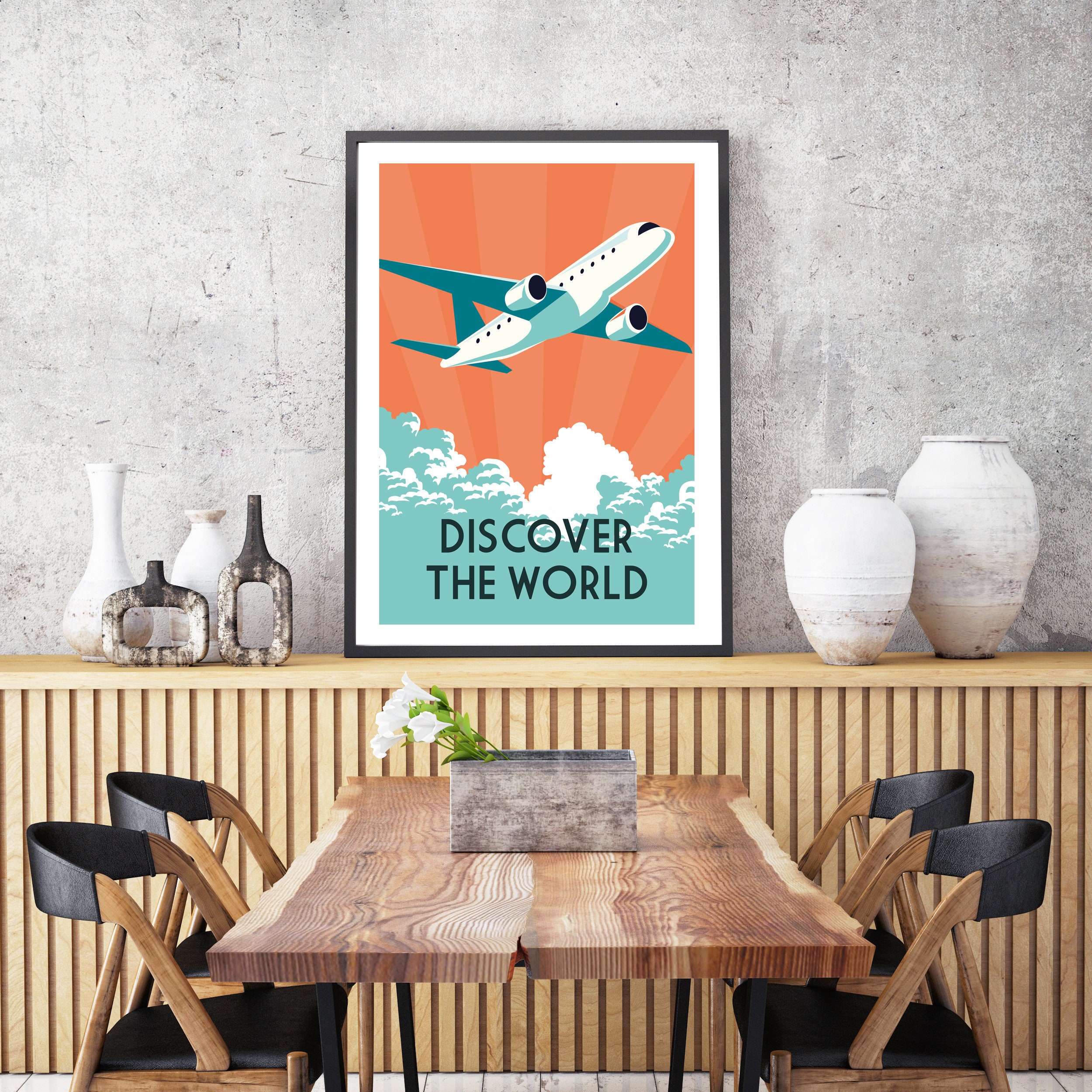 Travel print Travel wall art retro travel print retro Etsy