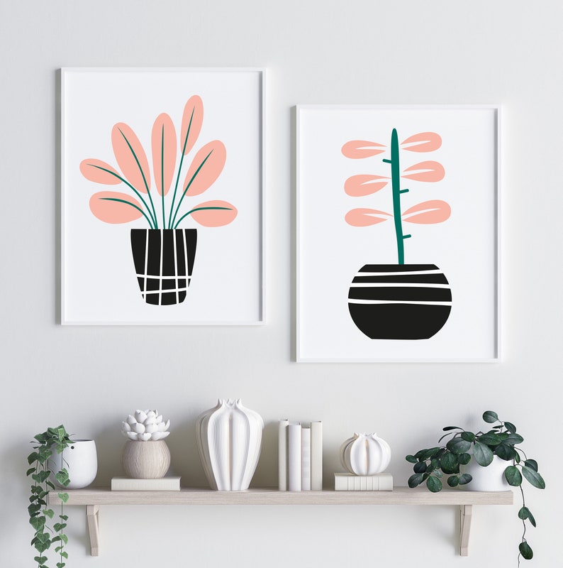 botanical art Nordic wall art scandinavian wall art scandi plant, minimalist wall art nordic print scandinavian print scandi print