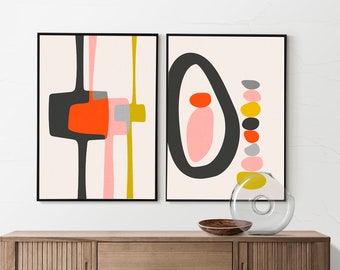 Mid century modern art, mid century wall art, mid century art, mid century modern wall art, mid century decor, geometric wall art, abstract