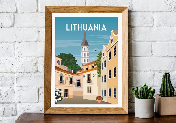 Wilno Vilnius Lithuania Europe Vintage Travel Advertisement Art Poster Print 