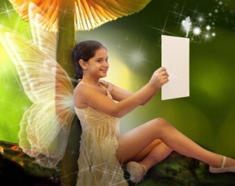 Fairy Children, Child Fairy portraits, Reading Fairy, Photo Keepsakes, PhoArtFusion