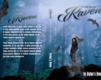 Vorgefertigte Buchdeckel, deckt gedrucktes Buch, Ebook Cover, Rabe