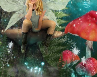 Fairy Portraits, Child Fairy Photos, Woodlands Fairy, Photo Keepsakes, PhoArtFusion