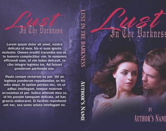 Cubiertas de libros prefabricados, portada de libros electrónicos romances, portadas de libros impresos, portadas de libros electrónicos, Lust in the Darkness