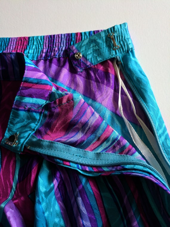 High Waisted Vibrant Zebra Skirt - image 3