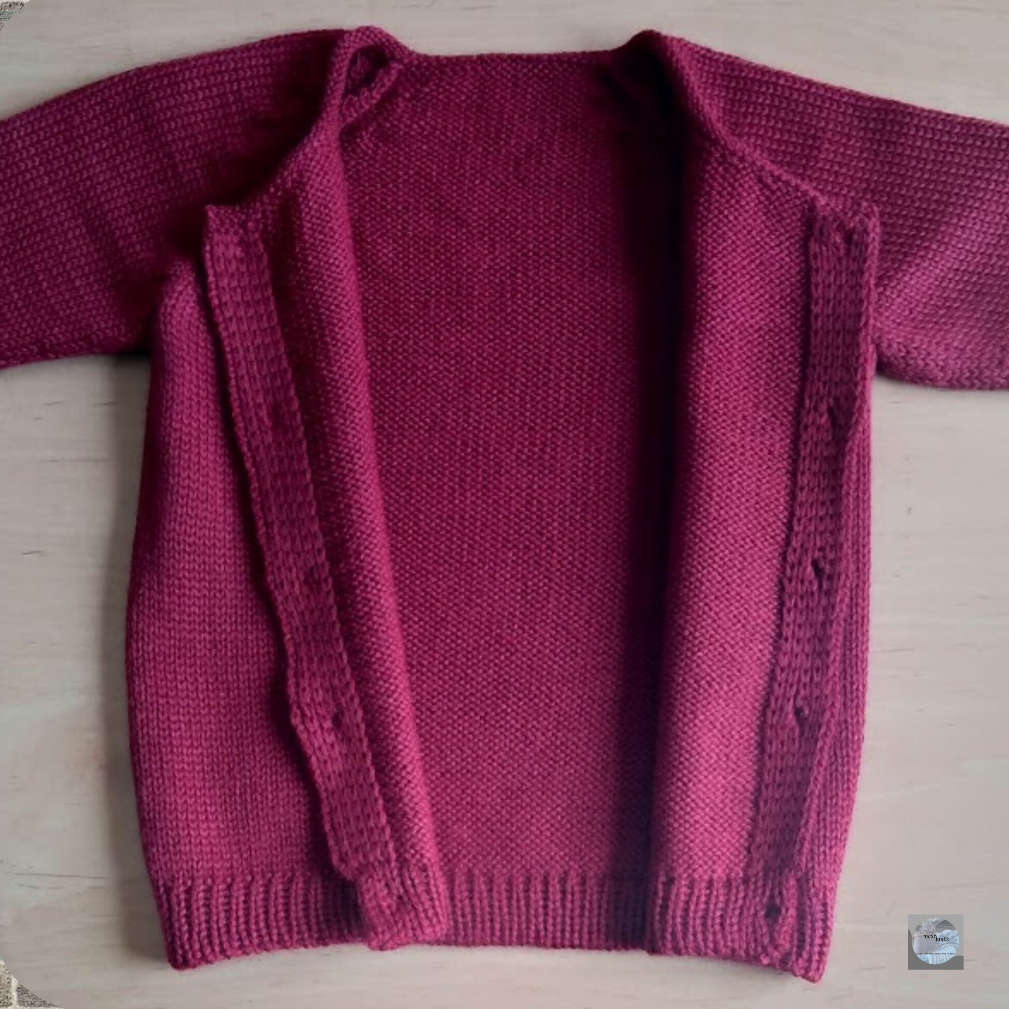Machine Knitting Pattern Basic Cardigan | Etsy