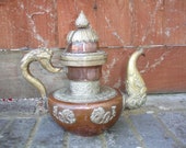 Ornate Copper Brass Teapot Decorative Vintage Tibetan Butter-Tea Pot ( 1 LARGE)