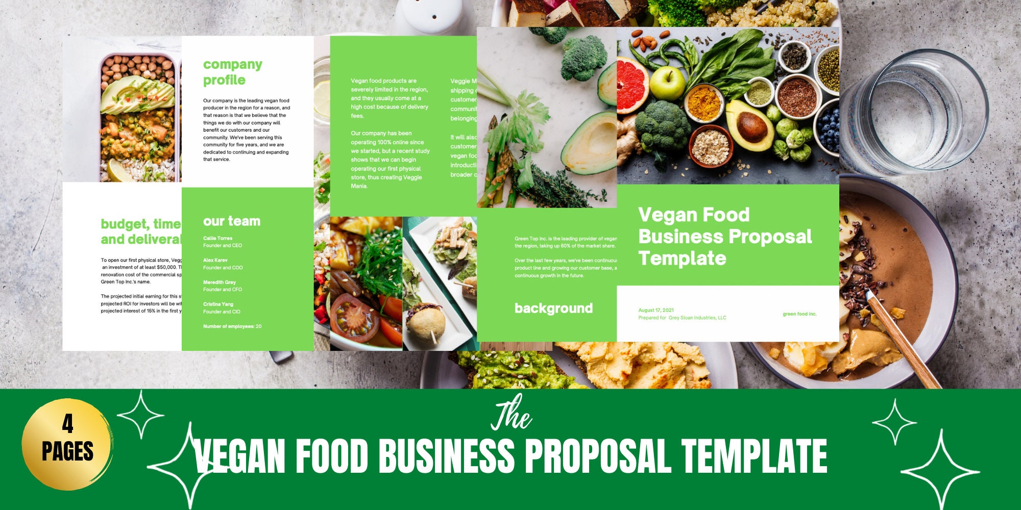 vegetarian food business plan