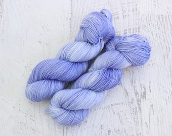 Blue Tonal Fingering Weight Sock Yarn (75/25 Superwash Merino/ Nylon) - Hand dyed in a powder blue - 100 g