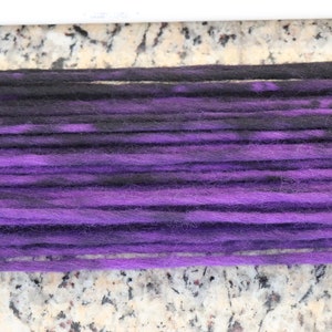 Gradient Super Bulky Weight Yarn 100% Wool, 44 Yards, 100 g hand dyed in a variegated purple and black gradient 100 g image 2