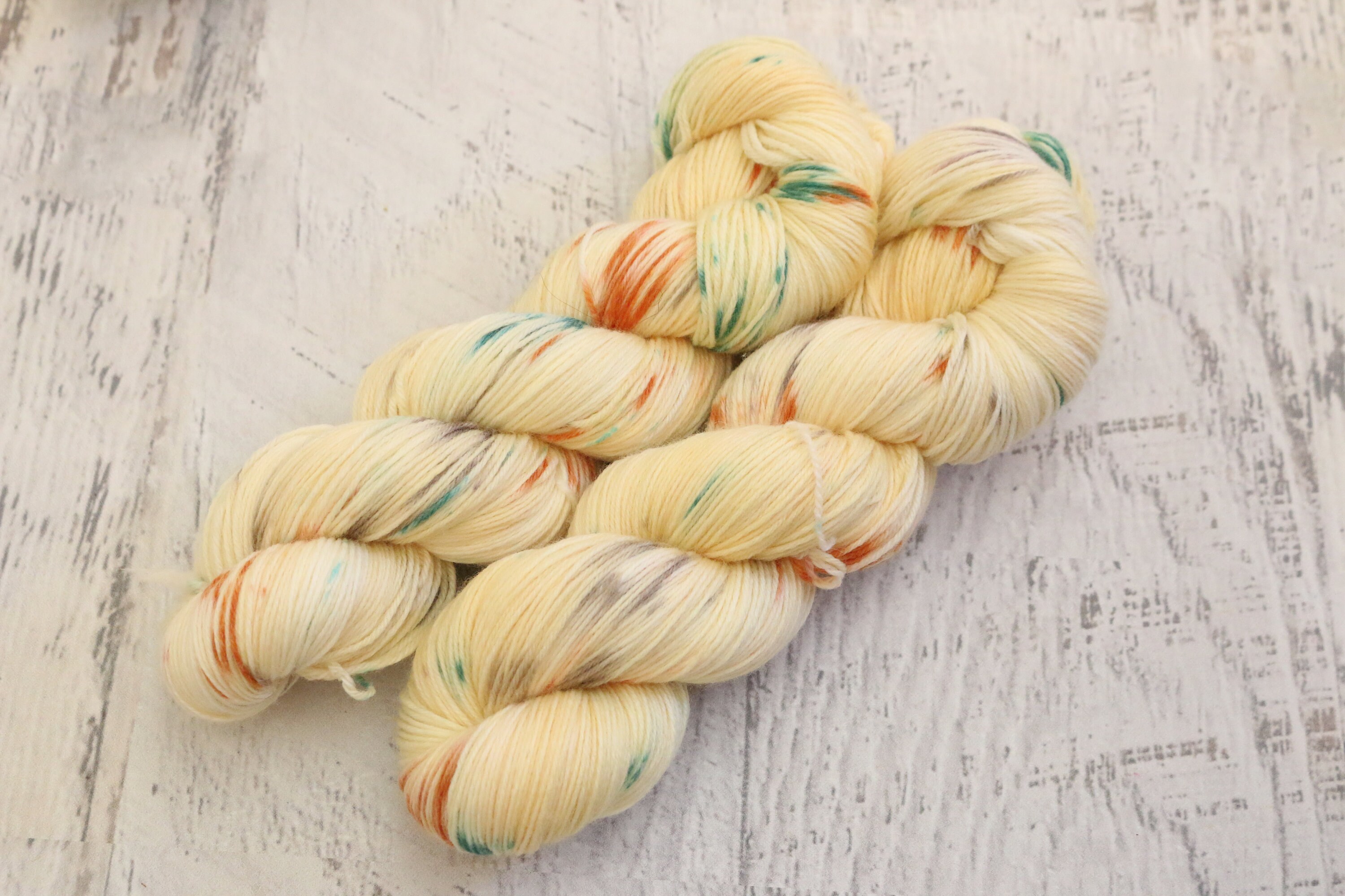 Speckled Worsted Weight Cotton Yarn 7525 Cotton/acrylic Hand Dyed
