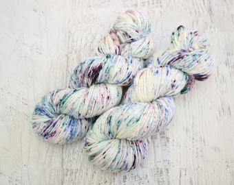 Speckled Worsted Weight Cotton Yarn 7525 Cotton/acrylic Hand Dyed