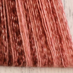 Pink Gradient Worsted Weight Yarn (100% Peruvian Highland Wool) Hand Dyed in repeating transitions of darker and lighter pinks - 100 g