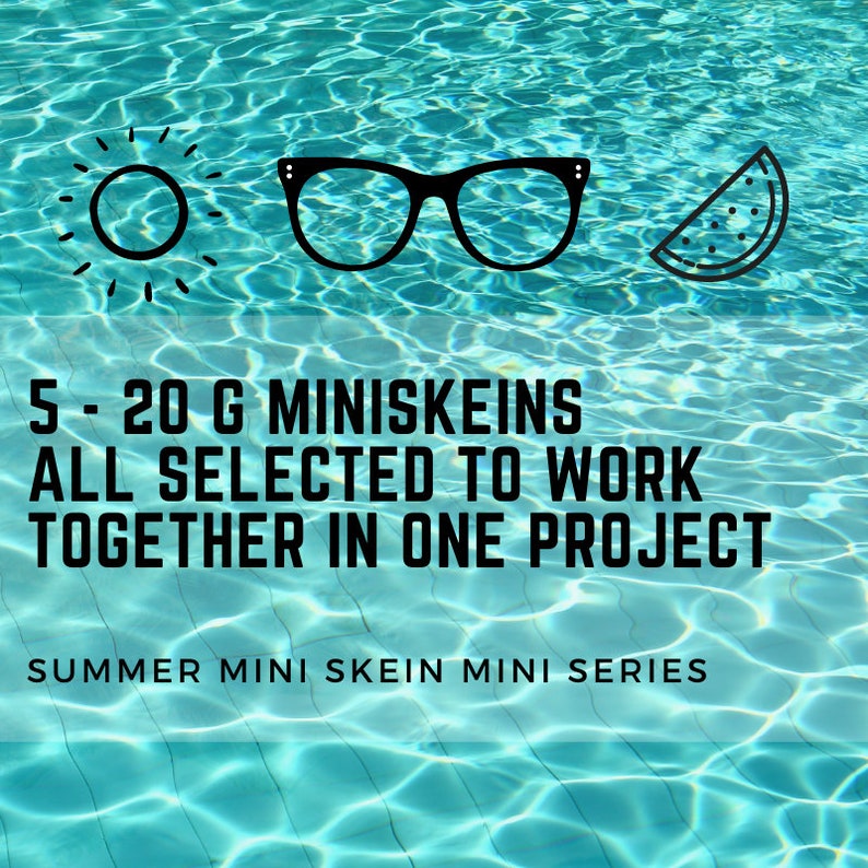 2024 ChemKnits Summer Yarn Set: Mystery five 20 g minis to Unwrap & Watch New ChemKnits Tutorials Yarn Dyeing Videos 100 g SMSMS image 4