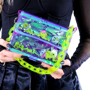 Liquid Glitter Mini Purse - Monster Mash - Halloween Purse Liquid Glitter Mini Purse - Monster Mash - Halloween Purse