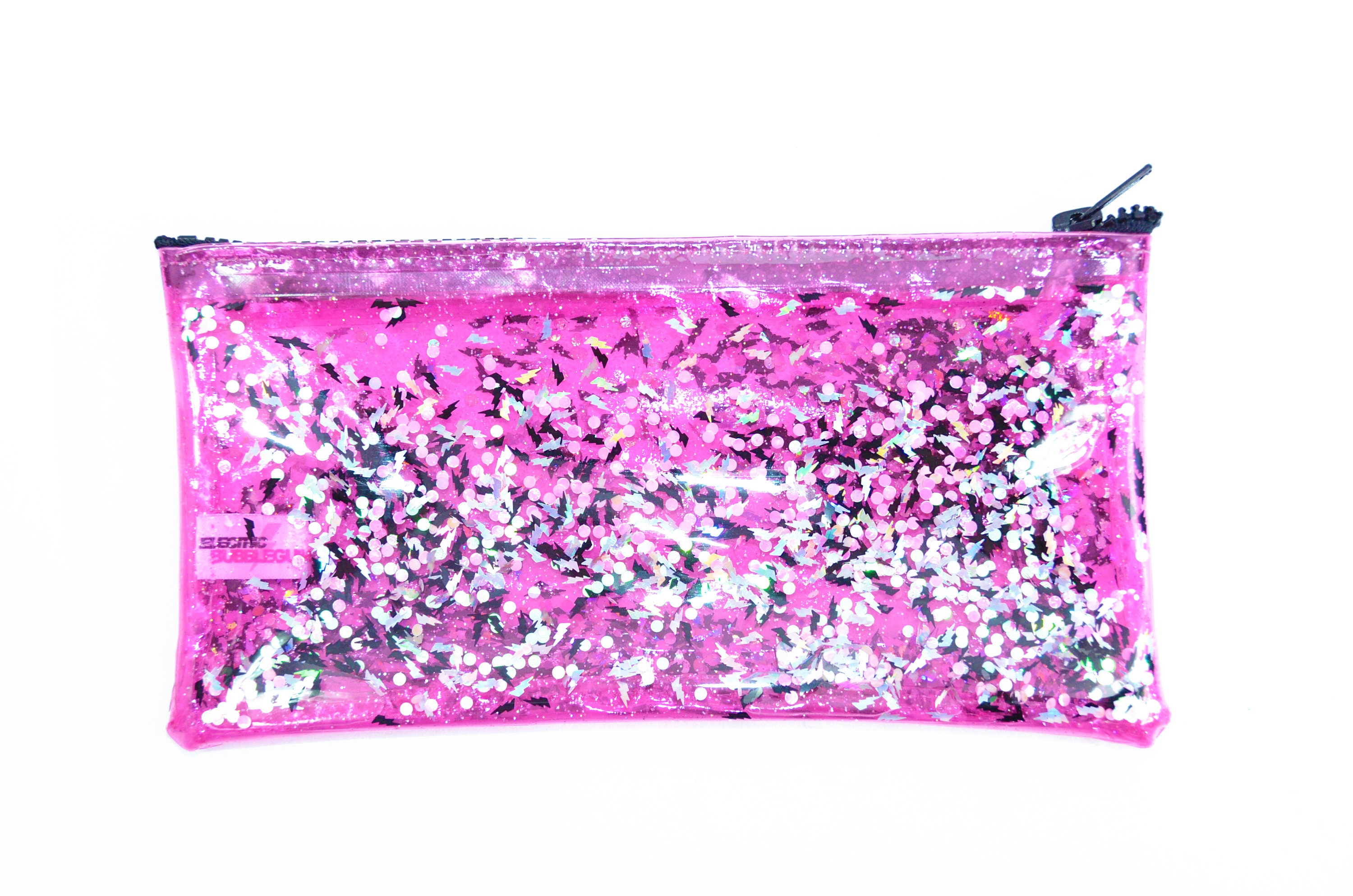 Liquid Glitter Pencil Case Electric Bubblegum Etsy