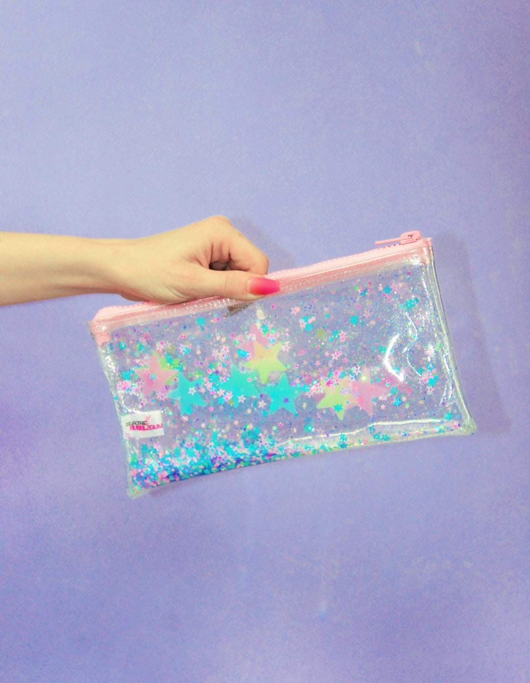 Liquid Glitter Pencil Case Glow Girl Glitter Bag Clear Etsy