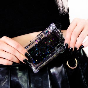 Liquid Glitter Tiny Wallet - Let It Snow