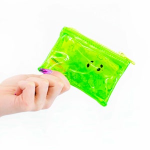 Glitter Goo Coin Purse Attack on Mars Alien Wallet Glow in the Dark Neon Wallet Nostalgic Wallet Small Wallet Slime Galaxy image 6