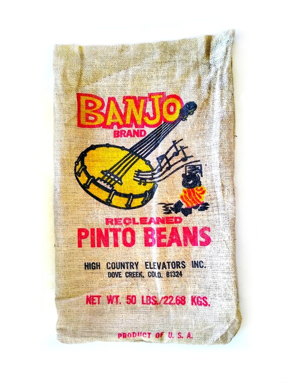 Pinto Bean Burlap Bag / Sack Etsy