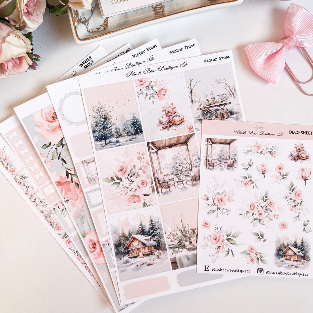 Winter Frost Weekly Planner Sticker Kit for Vertical Sized Planners ...