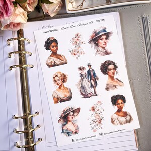 Gli adesivi Ton FASHION GIRLS // Funzionali // Adesivi journaling // Adesivi Deco // Adesivi moda // Era Regency