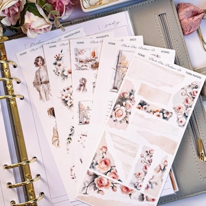 Kit déco pour la maison || Premium ou mat transparent || Stickers déco || Journalisation || Bullet Journal || Déco florale || Papiers déchirés