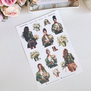 Stickers FASHION GIRLS pour serre || Fonctionnel || Autocollants de journalisation || Stickers déco || Stickers mode