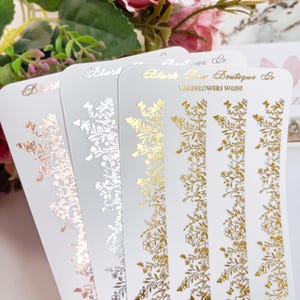 TRANSPARENT FOLIENDE Wildblumen Washi Aufkleber || Planner Sticker, Transparent Sticker, Planer Sticker, Washi Stripe Aufkleber || Frühling || Blumen