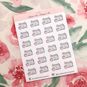 Deadline icon stickers -  Calendar stickers, planner icon stickers, premium matte stickers, work / school planner stickers