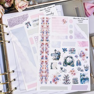 Le Jardin || Kit d'autocollants pour journalisation || Mat premium ou mat transparent || Stickers pour carnets || Autocollants floraux || Stickers printaniers