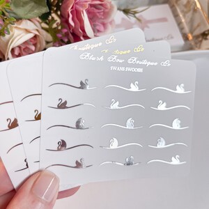 TRANSPARENT FOILIERTE Schwäne Swoosh Teiler / Deko Aufkleber || Planner Sticker, Transparent Sticker || Frühlings Aufkleber || Trennblätter