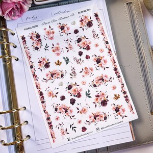 Stickers déco floral rat de bibliothèque || Premium ou mat transparent || Stickers floraux || Autocollants de journalisation || Déco || Autocollants d'automne || Lecture