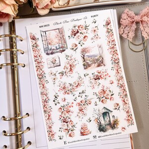 Stickers déco Purity Mix || Premium ou mat transparent || Stickers floraux || Autocollants de journalisation || Déco || Vacances || Stickers printemps