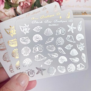 TRANSPARENT FOLIENDE Muschel Sticker || Planer Sticker, Transparent Sticker, Aufkleber für Planner, Planer Sticker, Papier Aufkleber || Sommer || Strand