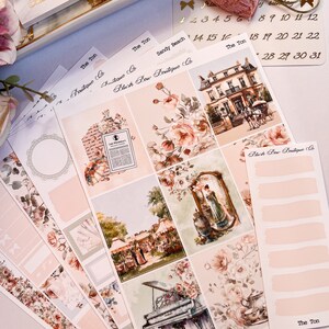 De ton || Stickerset weekplanner voor planners met verticaal formaat || Premium mat || Wekelijkse stickerkit || Stickers uit het regentschapstijdperk ||