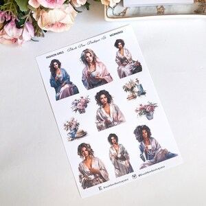 Stickers FASHION GIRLS matins || Fonctionnel || Autocollants de journalisation || Stickers déco || Stickers mode