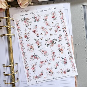 Stickers déco fleuris Ciao || Premium ou mat transparent || Stickers floraux || Autocollants de journalisation || Déco ||