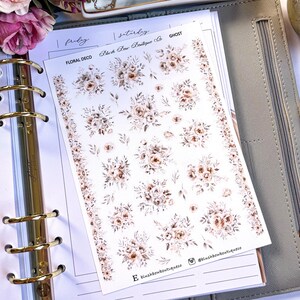 Stickers déco floraux fantômes || Premium ou mat transparent || Stickers floraux || Autocollants de journalisation || Déco || Halloween || Stickers automne