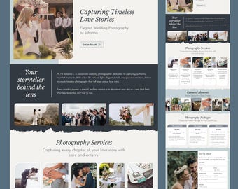 Wedding Photographer Website Template | Wix Studio Portfolio Website | Photography Business Website Design | Modern Photo Gallery Site