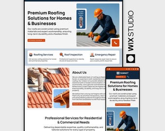 Roofing & Construction Website Template | Wix Studio Contractor Site, Roof Repair, Building Services Web Design, Local Business Website