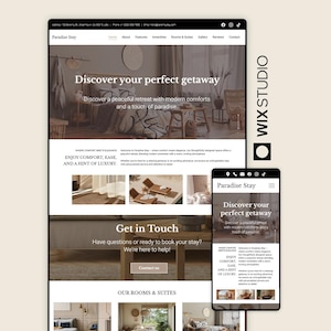 Vacation Rental Wix Studio Website Template – Modern Airbnb Booking